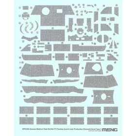   Meng Model - German Medium Tank Panther Ausf.A Late Zimmerit Decal Type C