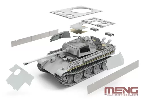 Meng Model - German Medium Tank Sd.Kfz.171 Panther Ausf.G Early/Ausf.G with Air Defense Armor tank makett