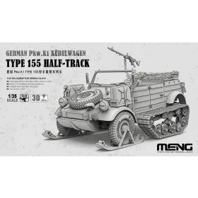   Meng Model - German Pkw.K1 Kübelwagen Type 155 Half-Track (incl. 3D printed track modules and ski modules, etc.) harcjármű makett