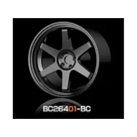  Mothobby Bnds - RACING Wheels & Tyres Set 8MM-9.8MM BLACK CHROME4 pcs