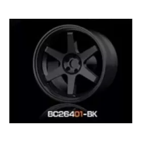   Mothobby Bnds - RACING Wheels & Tyres Set 8MM-9.8MM GLOSS BLACK4 pcs