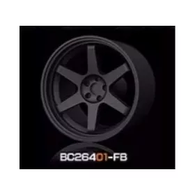   Mothobby Bnds - RACING Wheels & Tyres Set 8MM-9.8MM FLAT BLACK4 pcs