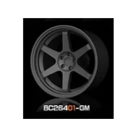   Mothobby Bnds - RACING Wheels & Tyres Set 8MM-9.8MM GUN METAL4 pcs