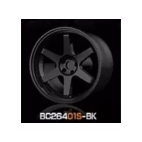  Mothobby Bnds - RACING Wheels & Tyres Set 7.4MM-8.9MM GLOSS BLACK4 pcs