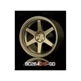   Mothobby Bnds - RACING Wheels & Tyres Set 7.4MM-8.9MM GOLD4 pcs