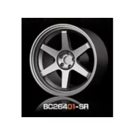  Mothobby Bnds - RACING Wheels & Tyres Set 8MM-9.8MM SILVER4 pcs