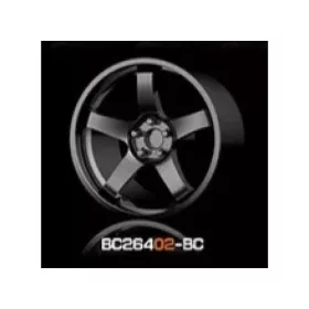   Mothobby Bnds - RACING Wheels & Tyres Set 8MM-9.8MM BLACK CHROME4 pcs