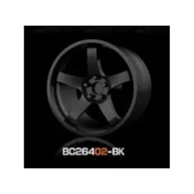   Mothobby Bnds - RACING Wheels & Tyres Set 8MM-9.8MM GLOSS BLACK4 pcs