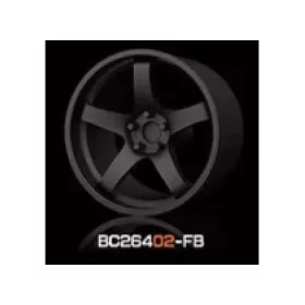   Mothobby Bnds - RACING Wheels & Tyres Set 8MM-9.8MM FLAT BLACK4 pcs