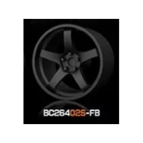   Mothobby Bnds - RACING Wheels & Tyres Set 7.4MM-8.9MM FLAT BLACK4 pcs