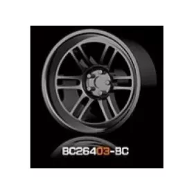   Mothobby Bnds - RACING Wheels & Tyres Set 8MM-9.8MM BLACK CHROME4 pcs