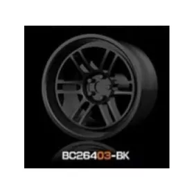   Mothobby Bnds - RACING Wheels & Tyres Set 8MM-9.8MM GLOSS BLACK4 pcs