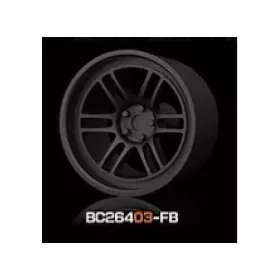   Mothobby Bnds - RACING Wheels & Tyres Set 8MM-9.8MM FLAT BLACK4 pcs