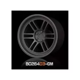   Mothobby Bnds - RACING Wheels & Tyres Set 8MM-9.8MM GUN METAL4 pcs