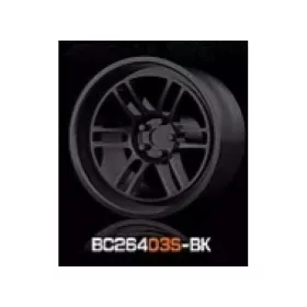   Mothobby Bnds - RACING Wheels & Tyres Set 7.4MM-8.9MM GLOSS BLACK4 pcs