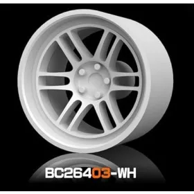   Mothobby Bnds - RACING Wheel & Tire Set 8 mm9.8 mm White4 pcs.