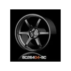   Mothobby Bnds - RACING Wheels & Tyres Set 8MM-9.8MM BLACK CHROME4 pcs