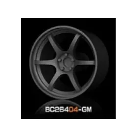  Mothobby Bnds - RACING Wheels & Tyres Set 8MM-9.8MM GUN METAL4 pcs