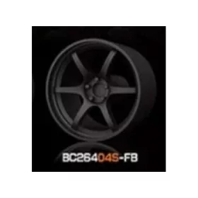   Mothobby Bnds - RACING Wheels & Tyres Set 7.4MM-8.9MM FLAT BLACK4 pcs