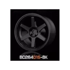   Mothobby Bnds - RACING Wheels & Tyres Set 8MM-9.8MM GLOSS BLACK4 pcs