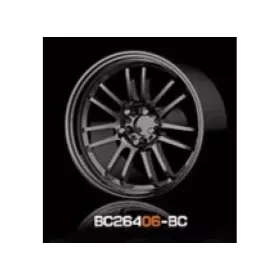   Mothobby Bnds - RACING Wheels & Tyres Set 8MM-9.8MM BLACK CHROME4 pcs