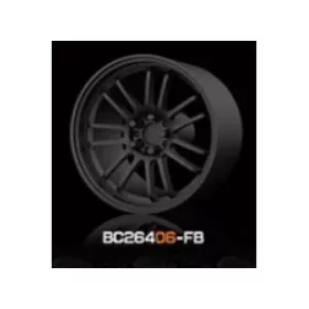   Mothobby Bnds - RACING Wheels & Tyres Set 8MM-9.8MM FLAT BLACK4 pcs