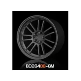   Mothobby Bnds - RACING Wheels & Tyres Set 8MM-9.8MM GUN METAL4 pcs