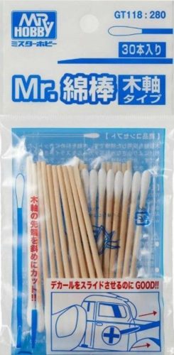 Mr Hobby - Gunze - Mr Hobby -Gunze Mr. Cotton Swab Set (Wooden Stick Type)