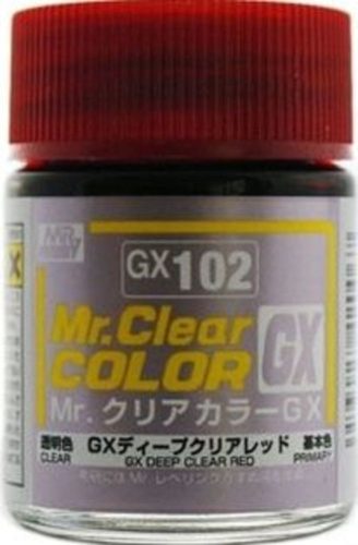 Mr. Hobby - Mr Hobby -Gunze Mr. Clear Color GX (18 ml) Deep Clear Red