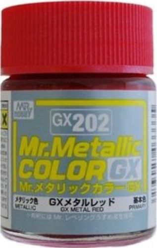 Mr Hobby - Gunze - Mr Hobby -Gunze Mr. Metallic Color GX (18 ml) Metal Red