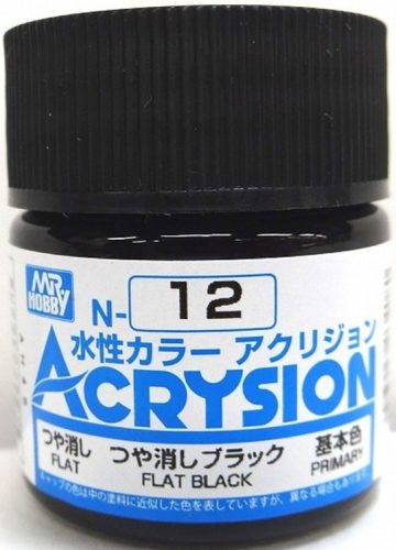 Mr. Hobby - Mr Hobby -Gunze Acrysion (10 ml) Flat Black
