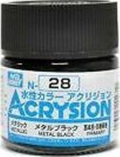 Mr. Hobby - Mr Hobby -Gunze Acrysion (10 ml) Metal Black