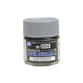   Mr Hobby - Mr. Color Super Metallic II (10 ml) Super Stainless II SM-204