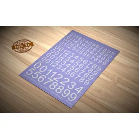 Matho Models - Decal Numbers - large  white  type 1