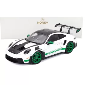   Norev - PORSCHE 911 992 GT3 RS TRIBUTE TO CARRERA RS PACKAGE COUPE 2022 WHITE GREEN