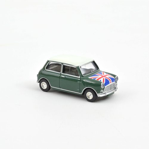 Norev - Mini Cooper S 1964 Almond Green And Flag On Bonnet (1:54) - Norev