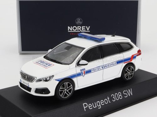 NOREV - PEUGEOT 308 GT SW STATION WAGON POLICE MUNICIPALE 2020 WHITE