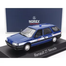   Norev - RENAULT R21 NEVADA SW STATION WAGON GENDARMERIE 1989 BLUE