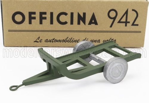 Officina-942 - TRAILER RIMORCHIO VIBERTI TRASPORTO CARRO L3 1939 MILITARY GREEN