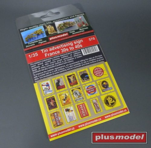 Plus model - Tin advertising sign France