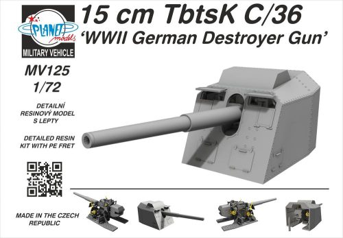 Planet Models - 15 cm TbtsK C/36 WWII German Destroyer Gun