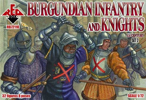 Red Box - Burgundian infantry a.knights,15th centu set 2