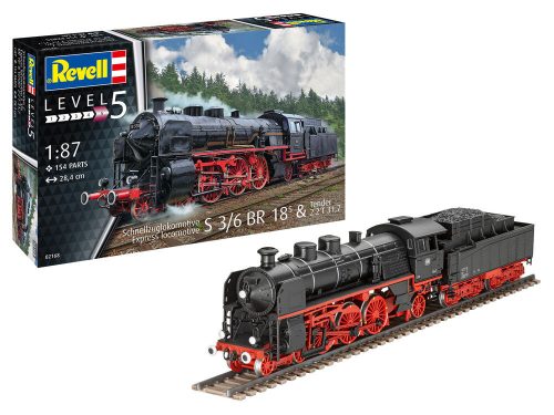 Revell - Schnellzuglokomotive S3/6 BR18(5) mit Tender 2‘2’T