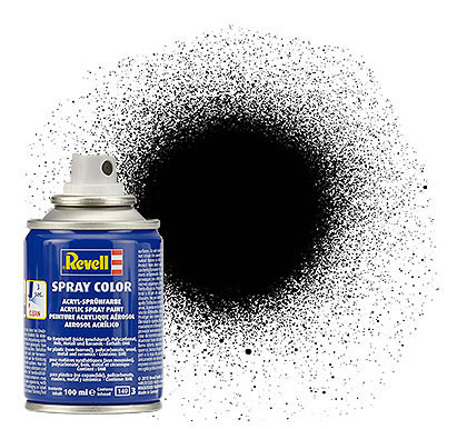 Revell - Fekete szatén festék spray 100 ml