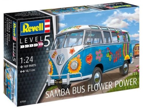 Revell - Vw T1 Samba Bus Flower Power (7050)