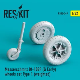 Reskit - Bf-109 (F, G-early) wheels set type 1 (weighted)