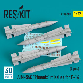 Reskit - AIM-54C "Phoenix" missiles for F-14 (4pcs) (1/32)