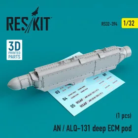   Reskit - AN / ALQ-131 deep ECM pod (A-7  A-10  F-4  F-16  F-111  C-130) (1/32)
