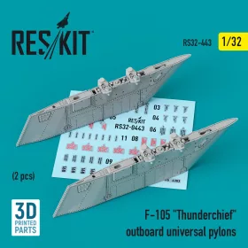   Reskit - F-105 Thunderchief outboard universal pylons (2 pcs) (3D Printed)
