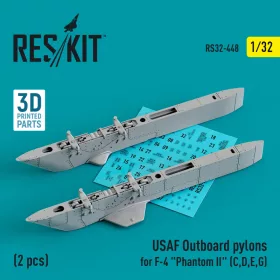   Reskit - USAF Outboard pylons for F-4  Phantom II  (C D E G) (2 pcs) (3D Printed) (1/32)